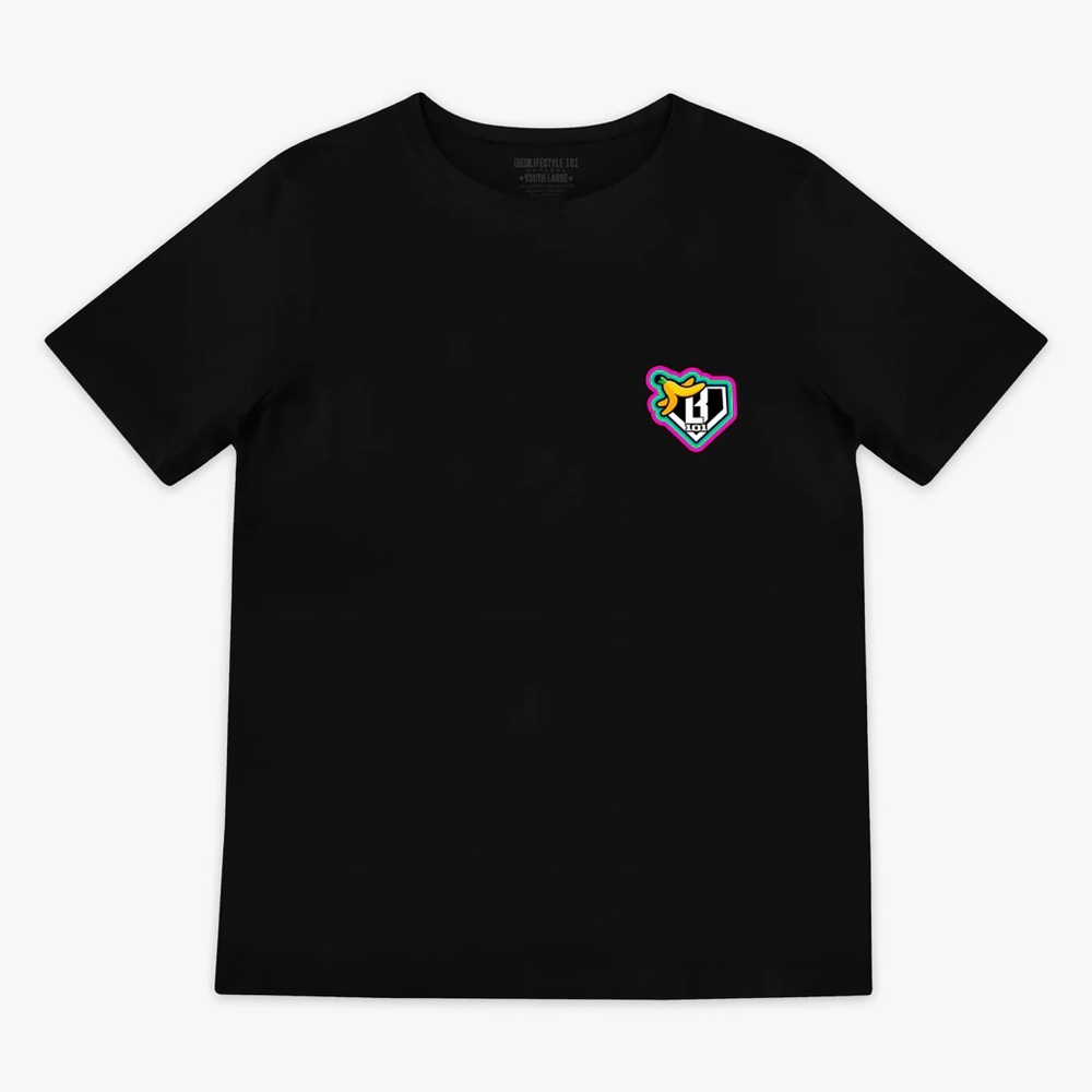 Kids Black Logo Patch T-Shirt